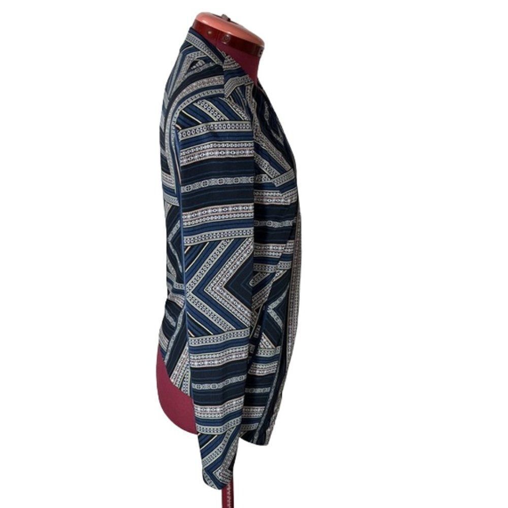 Bcbgeneration Navy Multi-Pattern Draped Jacket Sm… - image 6